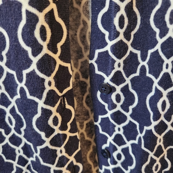 NWT Merona Women's Blue & White Button-Up Cardigan- Size XS - Picture 3 of 5